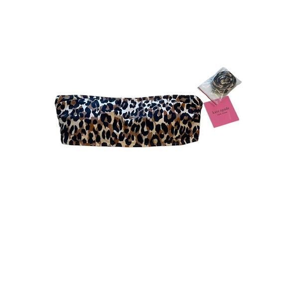 Kate Spade New York Women's Animal-Print Bandeau Bikini Top Size‎ XS NWT $80 - Picture 1 of 4